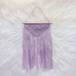 Handmade Purple Macrame Wall Hanging